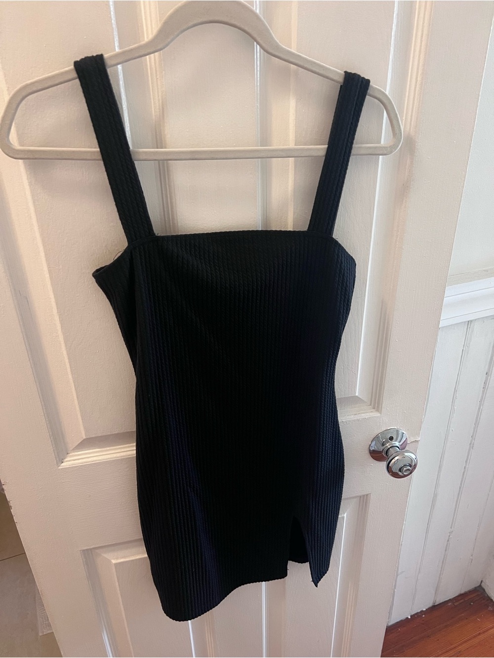 Motel Rocks Black Mini Dress with Thick Straps